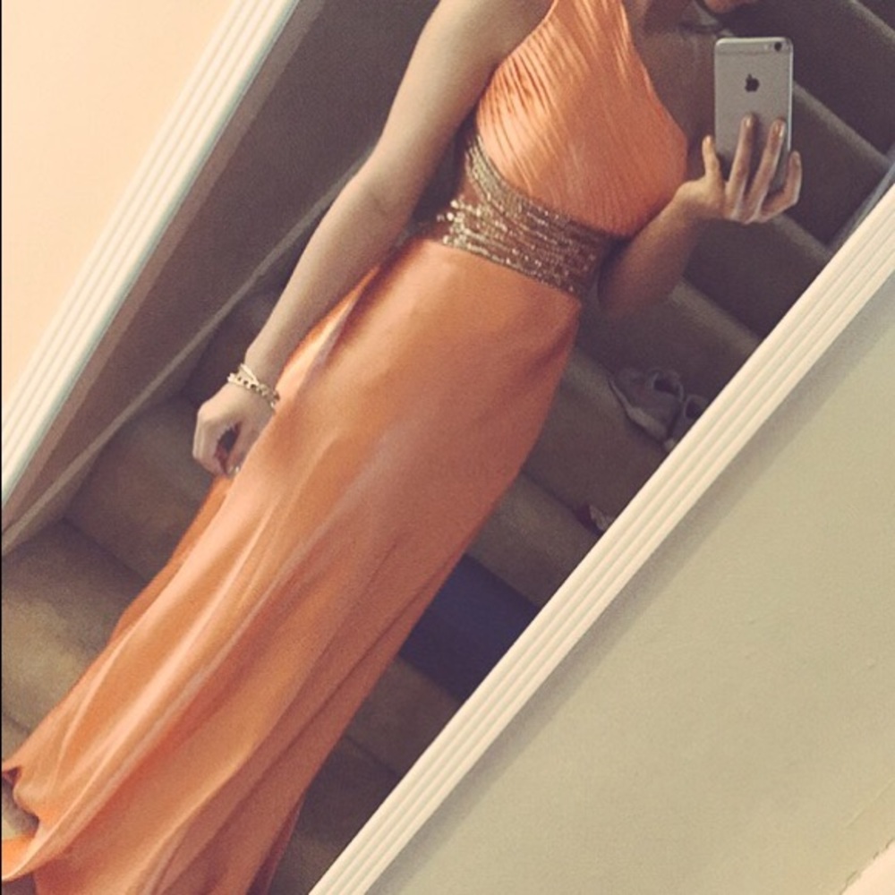 Orange prom dress